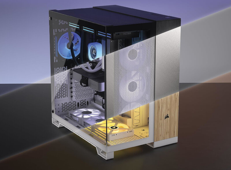 Corsair 6500X - Blanc/Bambou - Boîtier PC Corsair sur Materiel.net